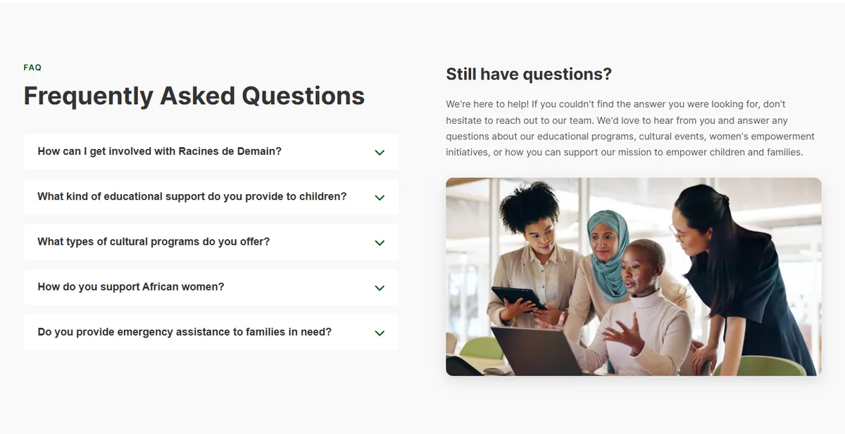 Racines de Demain: Answers for Supporters